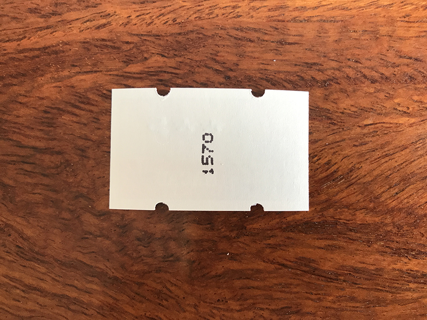 澳门1号邮政服务邮政大楼自动化邮票 粗字0.5元一枚 背面带编号