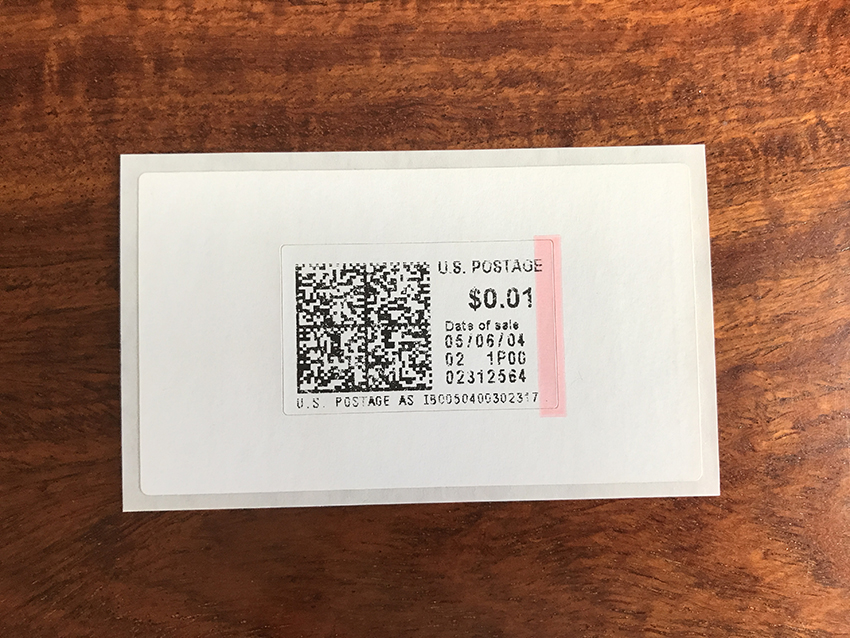 美国二维码不干胶自动化邮票1枚