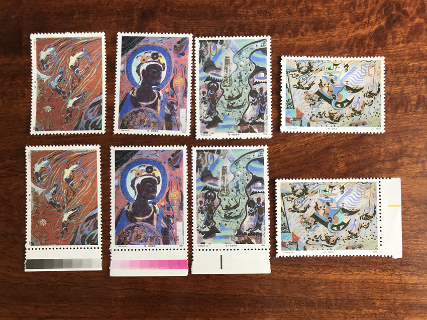 T150 敦煌壁画（第三组）特种邮票一套4枚全 2套一起走 